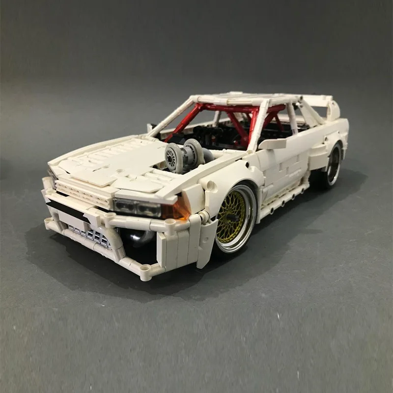スピードハイパーカーモデルMOCビルディングブリックGT-R R32トップティアスポーツカーモジュラーテクノロジーギフトホリデー組み立て子供用おもちゃスーツ