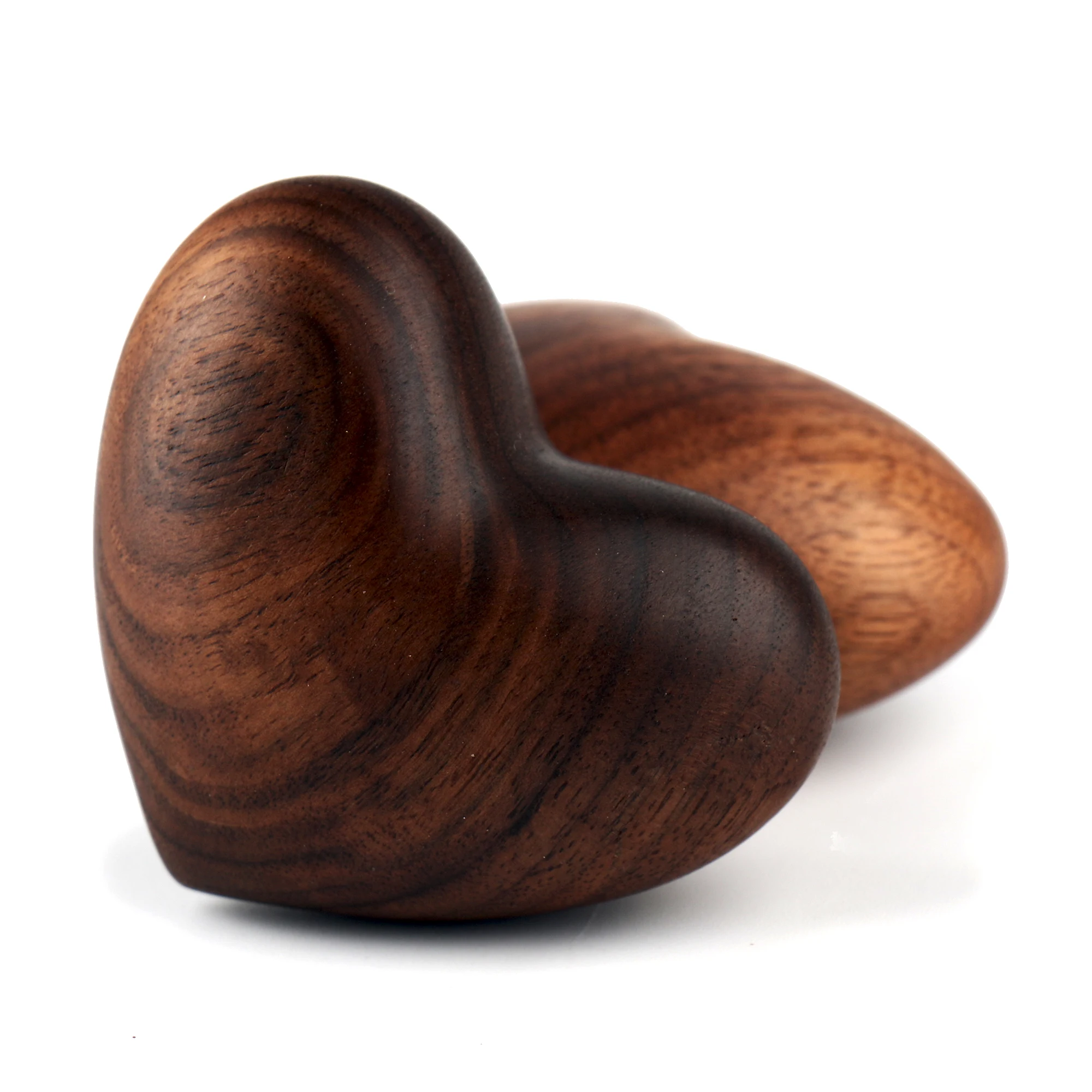 

3Pcs YOYAI Valentine Gift for Her Handmade Wooden Heart Black Walnut Love Carving Art Anniversary Wedding Couple Gift Home Decor