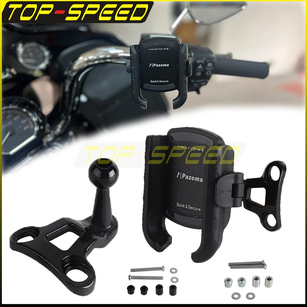 For Harley Road Glide CVO FLTRU FLTRUSE FLTRK FLTRKSE FLTRX ST FLTRXST FLTRXS FLTRXSE Motorcycle 360° Mobilephone Holder PA66+GF