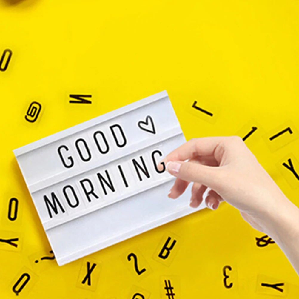 

170 Pcs DIY Light Box Cards With Letters And Symbols For Creating Personalized Quotes And Announcements