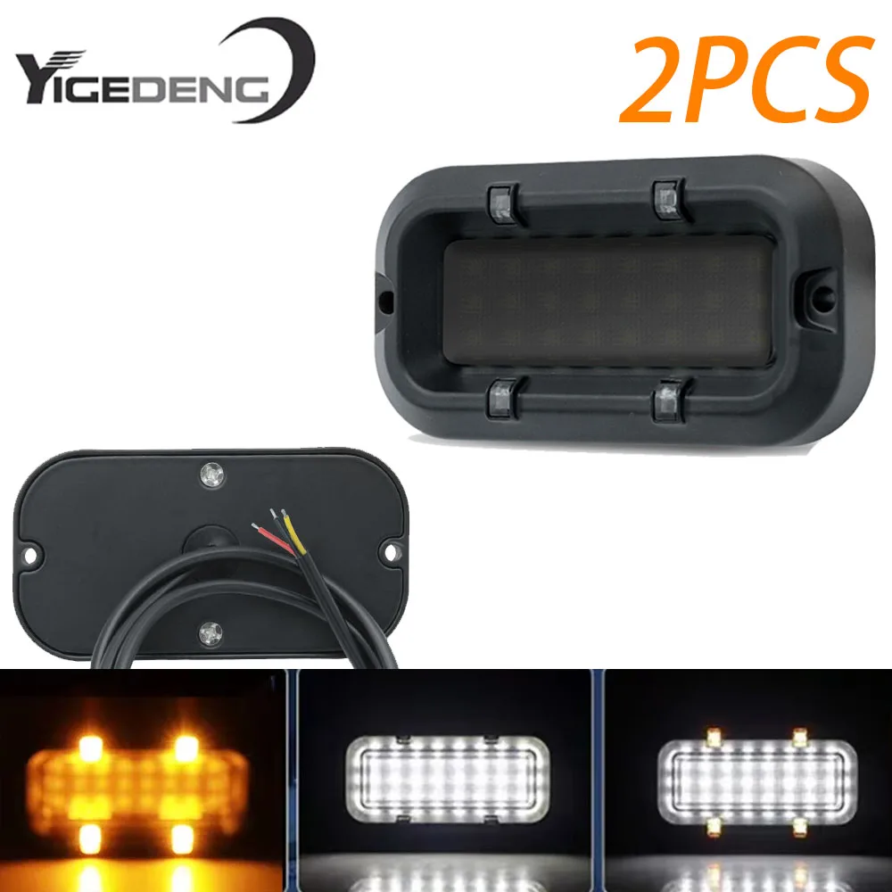 

YIGEDENG 12-24V Car Strobe Side Marker Light Trailer Trucks LED Flash Side Clearance Warning Light Van RV Caravan Indicator