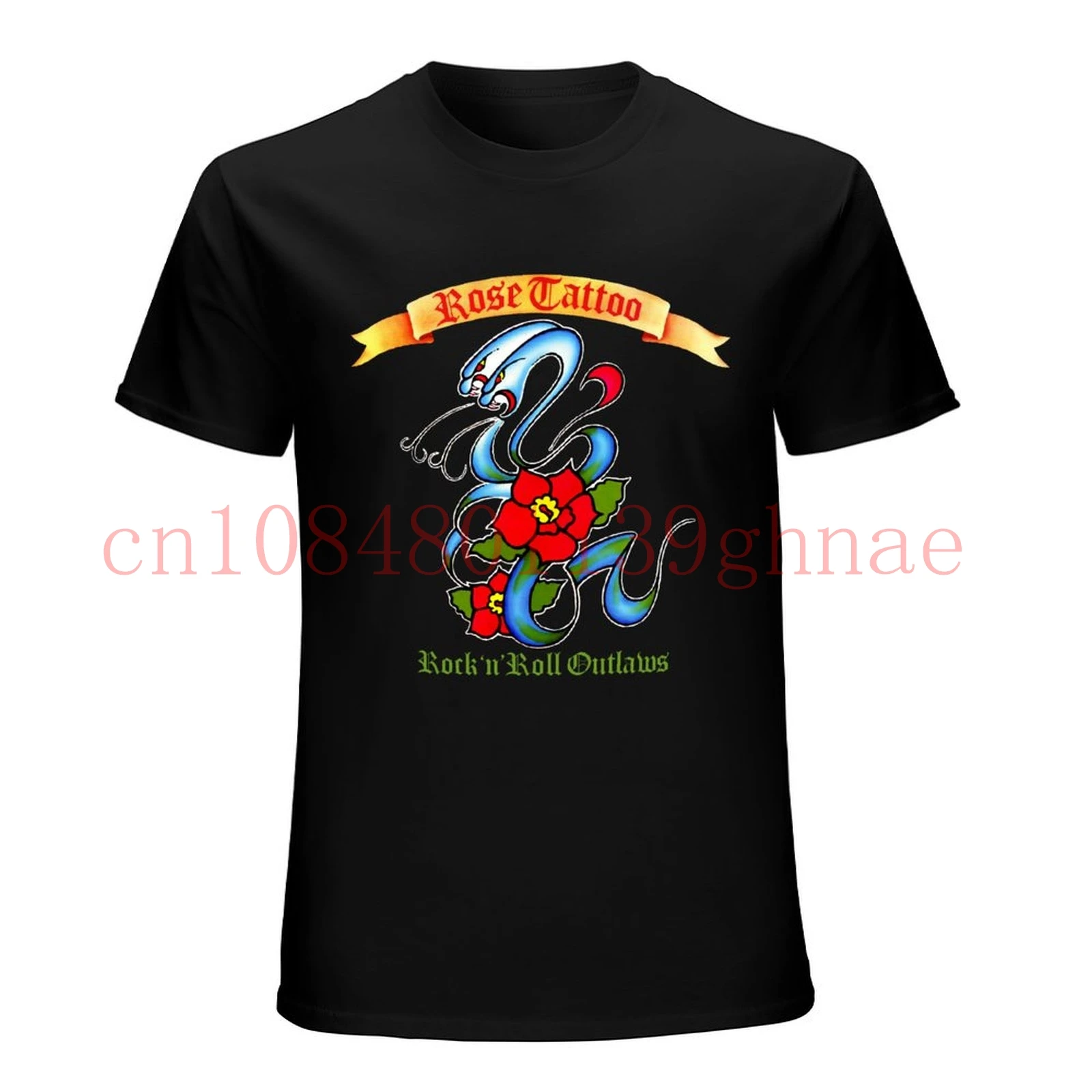 Rose Tattoo Outlaws Men's Black T-Shirt Size S to 3XL