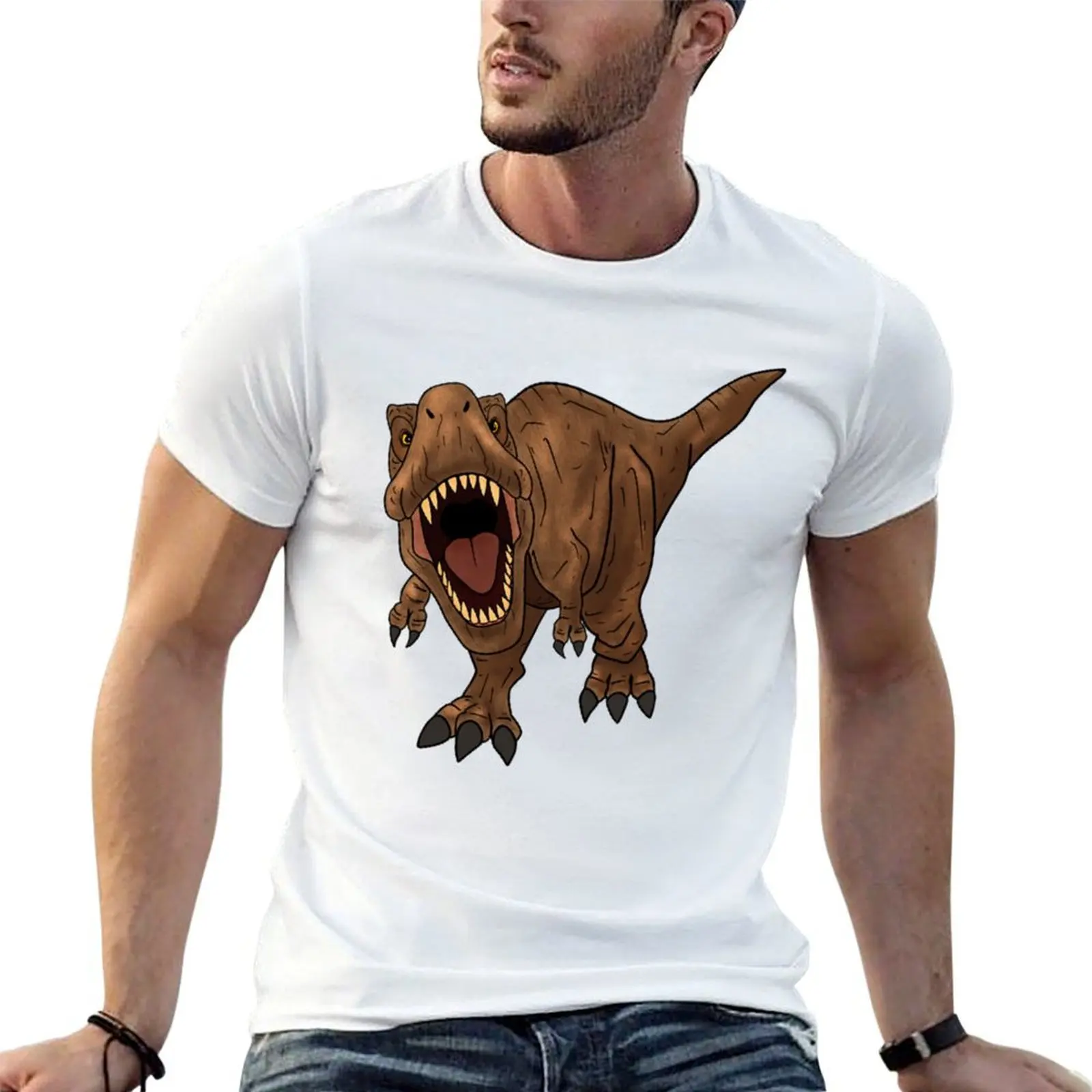 

Roaring Rex T-Shirt t shirts designer cotton t shirt man cotton t shirts man 100% T-shirt