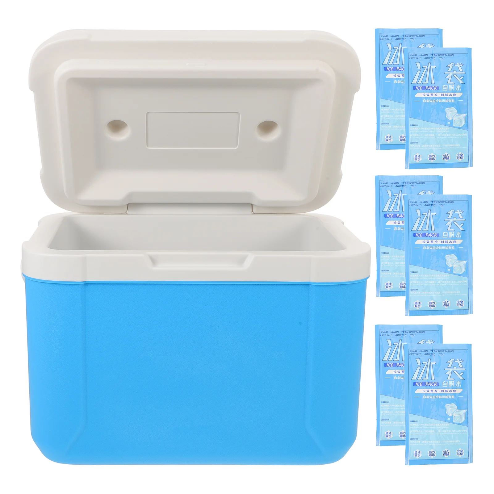 

1Set Portable Insulated Cooler 5.5L Ice Box for Camping Picnic Fishing Beach Outings Camping Ice Cooler Outdoor Insulated Box