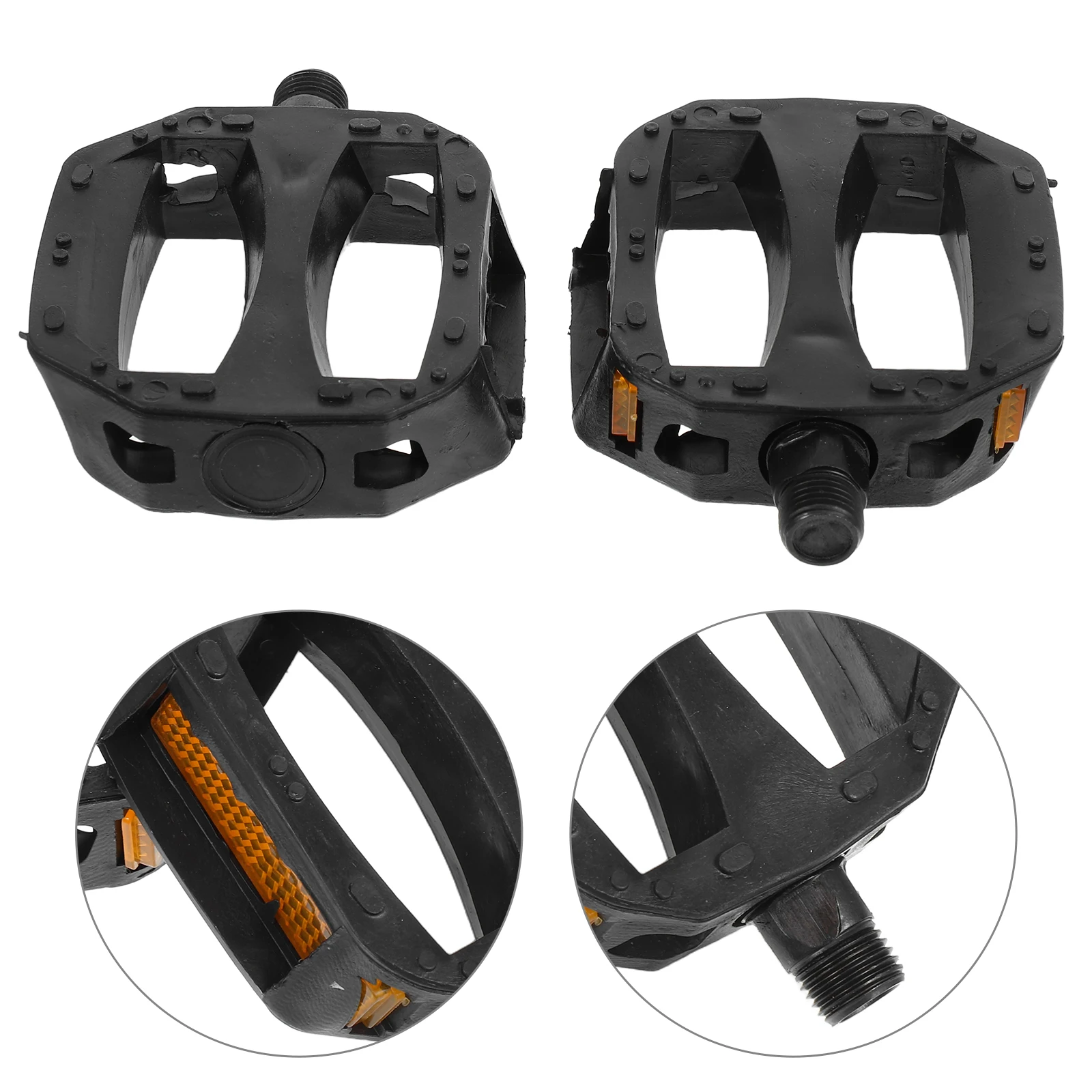 

1Pair Bike Pedals Non Slip Plastic Pedals for Bicycles Tricycles Mountain Bikes Universal Fit Black