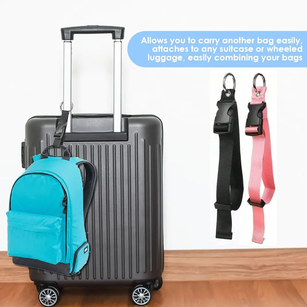 Universal Anti Theft Backpack Strap Locks Adjustable Tarvel Luggage Straps Security Expandable Suitcase Stabilizer Belt Kit
