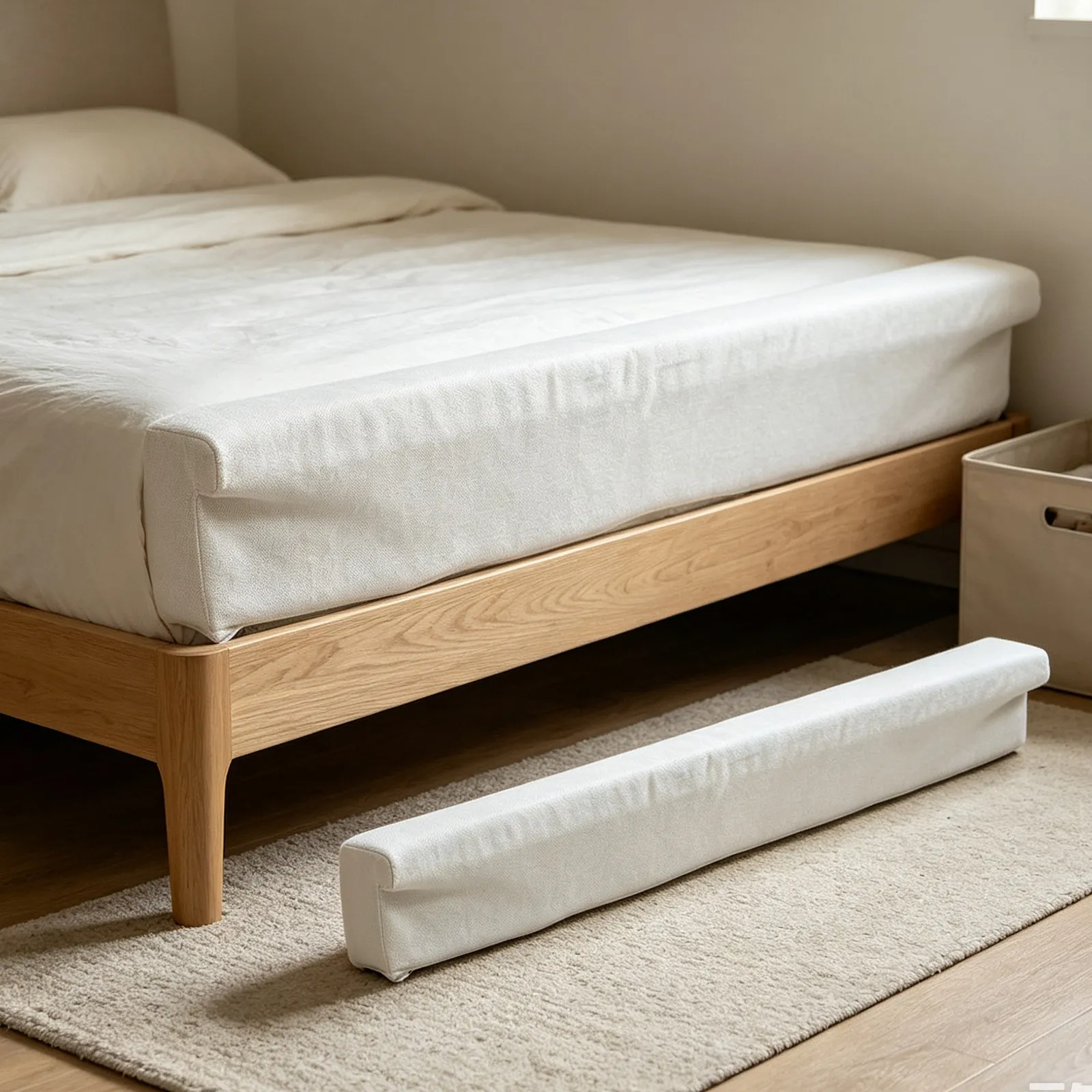 Bed Gap Filler L Shaped Extra Wide 4Cm 31.5 Long Mattress Gap Blocker Foam Side Wedge Cushion Washable Cover Bed Space Crack