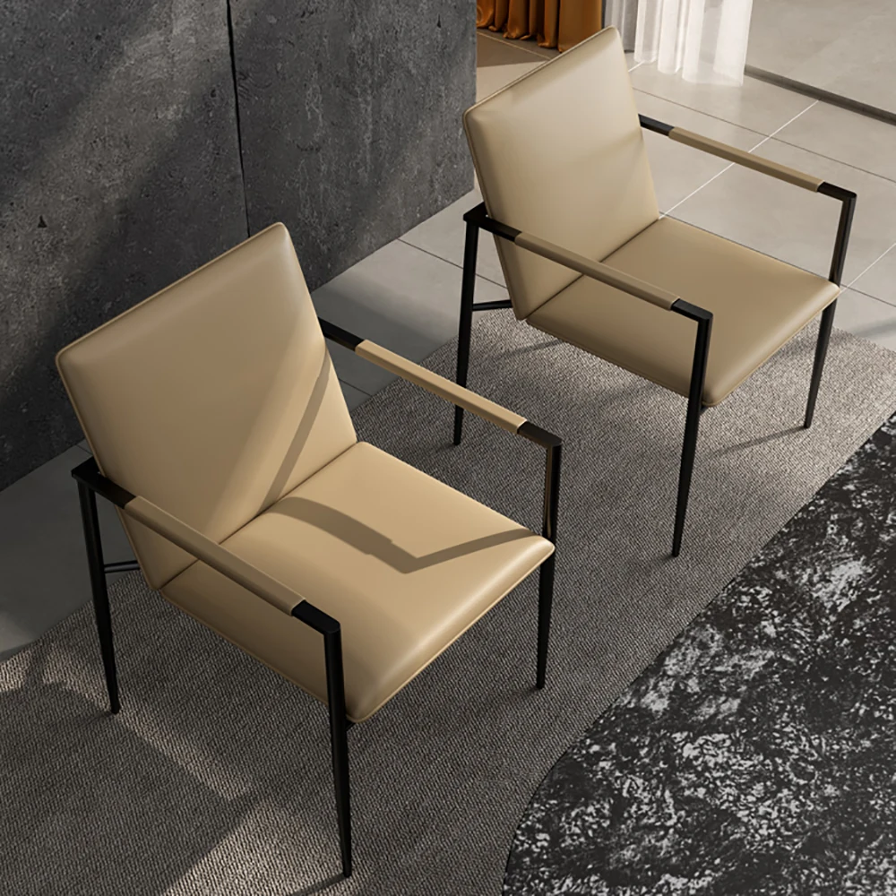 Sedie da pranzo di design della metà del secolo Sedie da pranzo premium moderne di lusso nordico Soggiorno con braccioli Chaise Design Furniture