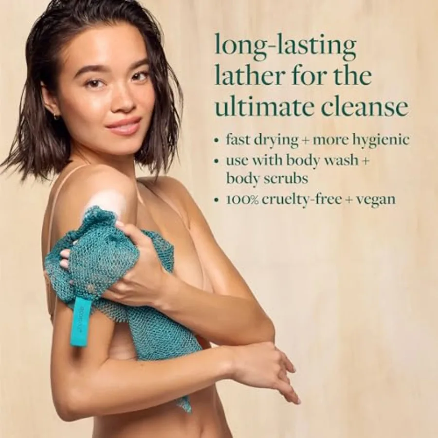 EcoTools Exfoliating Bath Net, Inspired By African Net Sponge, Exfoliates and Cleanses Whole Body, Flexible and Reusable, Eco-F
