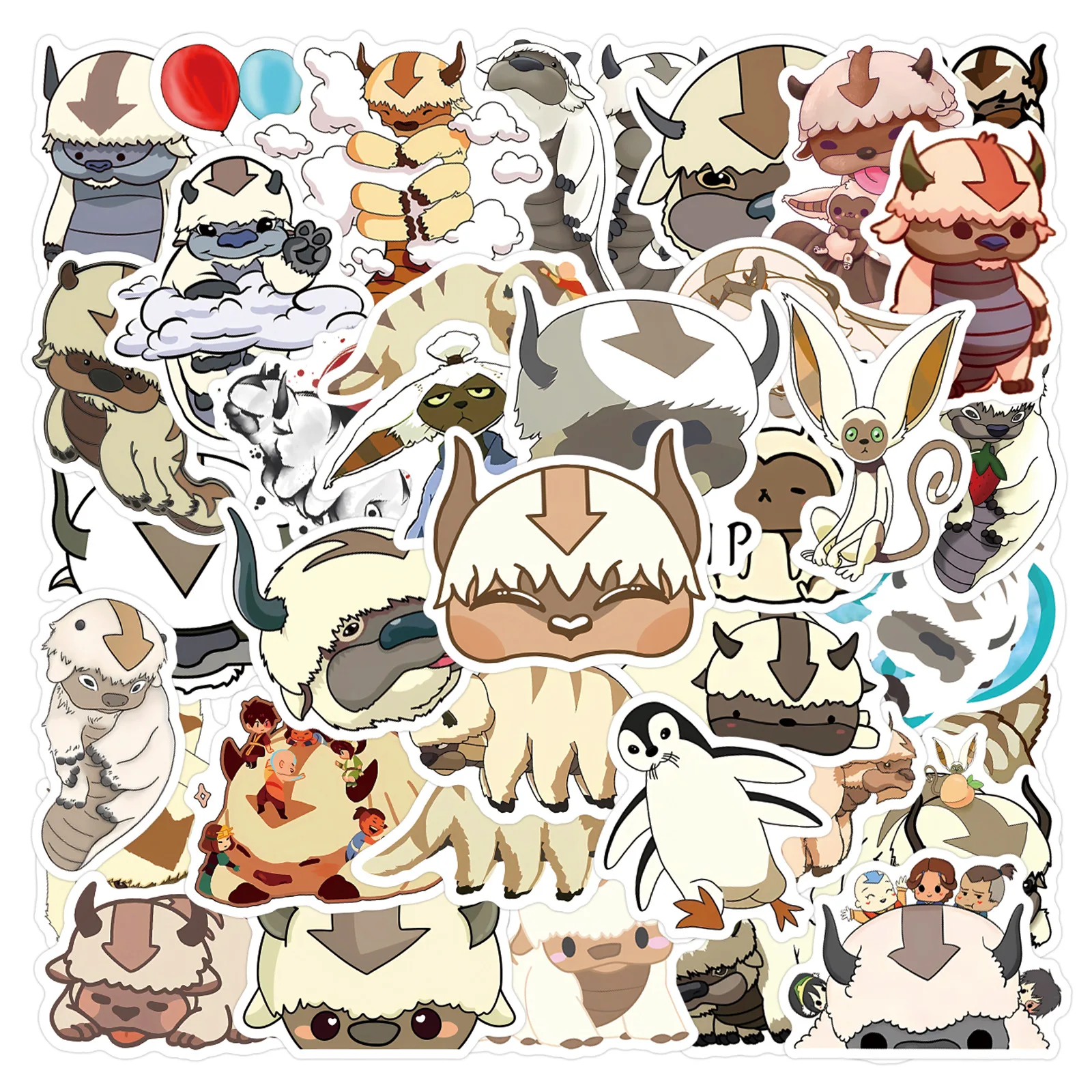 

10/30/55/110PCS Anime Avatar The Last Airbender Appa Sticker Cartoon Cute Funny Graffiti Decal Kids Toy Gift for Stationery Box