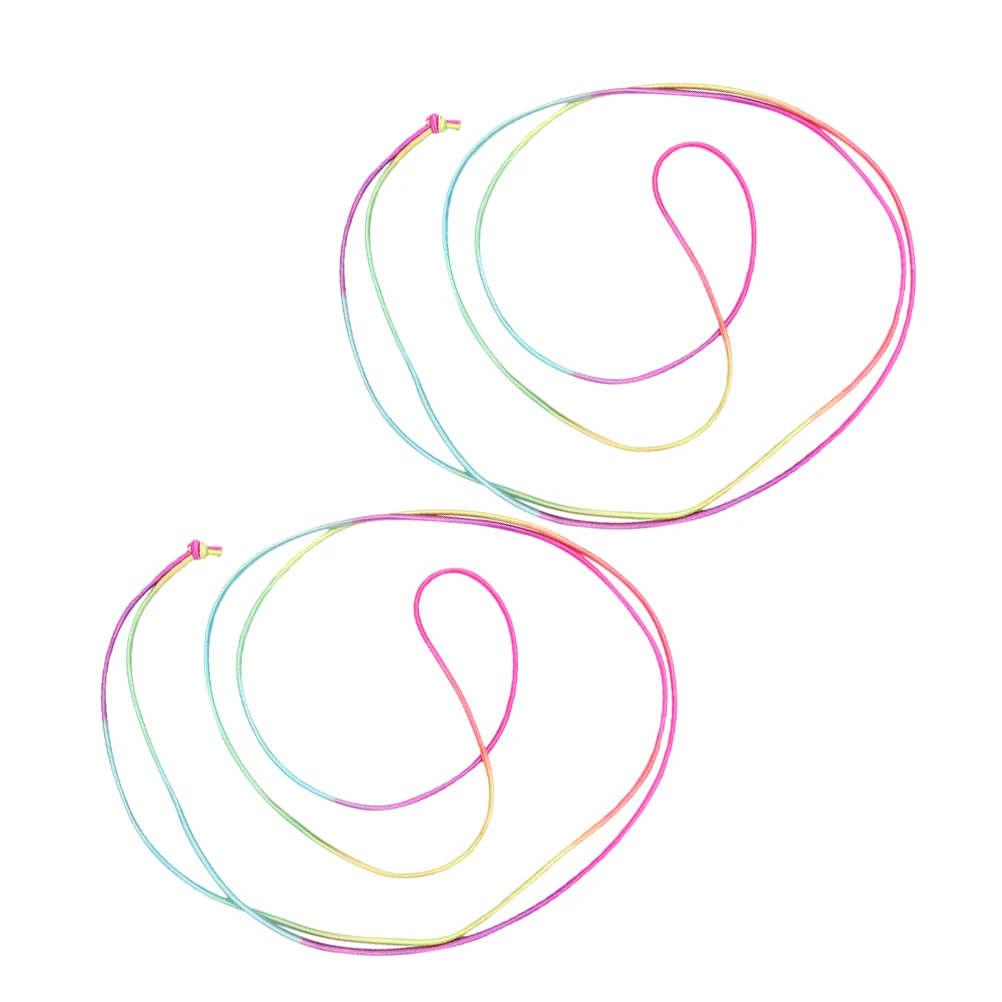 

2 Pcs Jumping Child Skipping Rope Elastic Sports Funny Student Lightweight Polyester Durable Perfect Comfortable