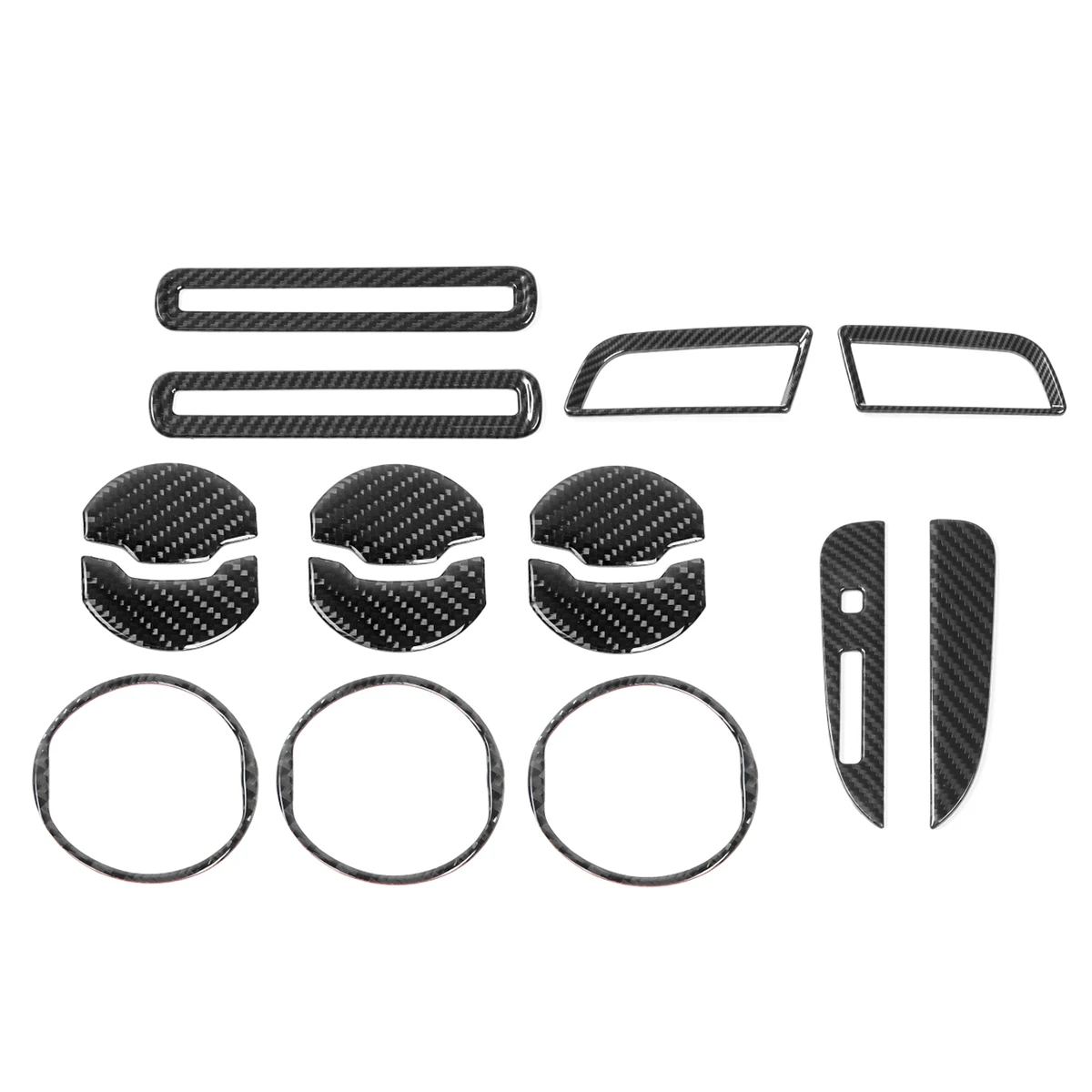 15PCS Interior Accessories Decor Trim Kits for Ford Mustang 2015 2016 2017 2018