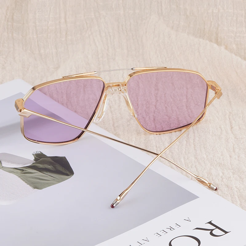 JMM JAGGER مصمم متدرج خارجي مصنوع يدويًا في اليابان نظارات شمسية Uv400 مصنوعة من خليط معدني كلاسيكي عالي الجودة مع حافظة