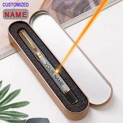 Custom Text Gel Pen Gift Box Set Packaging School Office Student Supplies Luxury Metal Stationery Teacher Creative