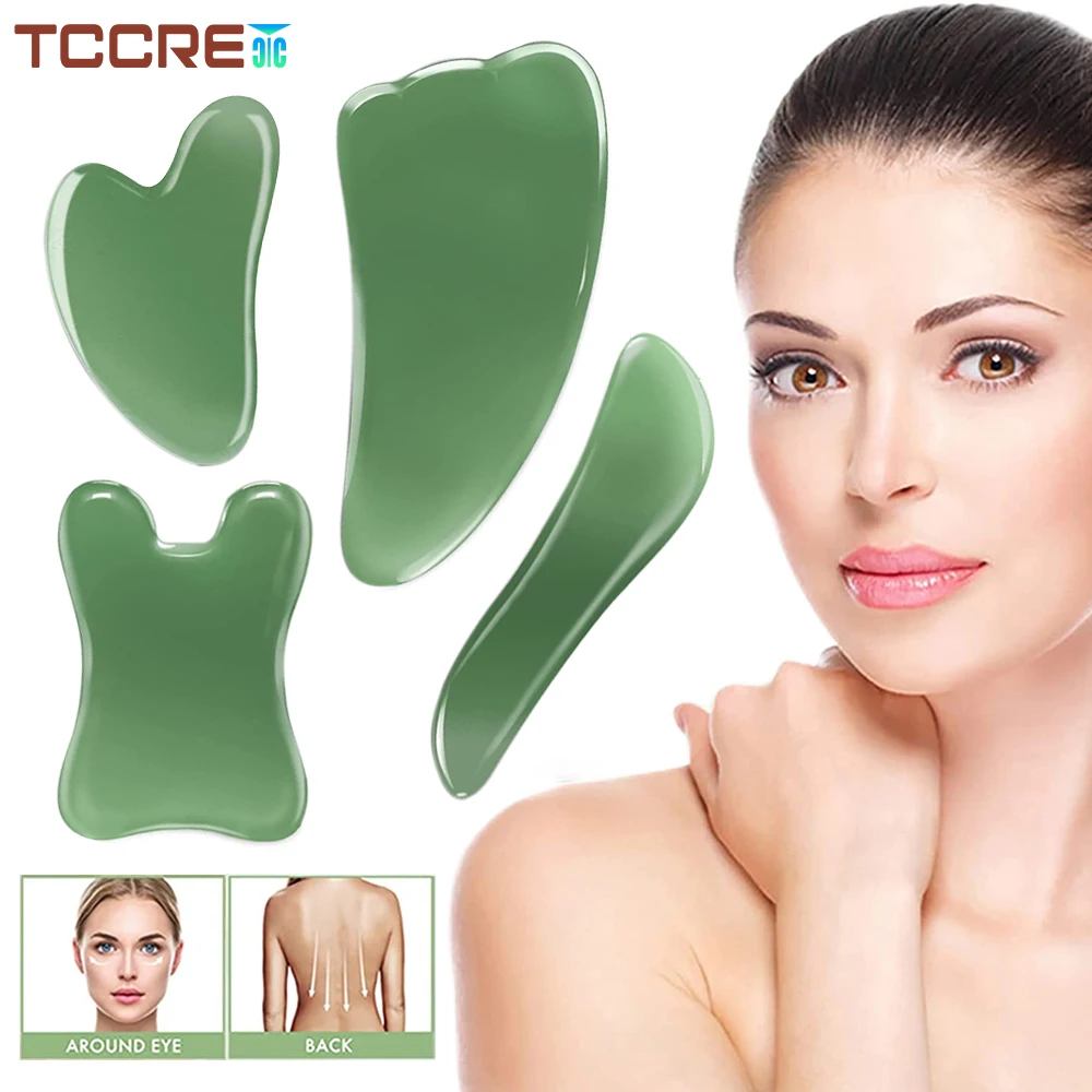 Natural Stone Gua Sha Board Face GuaSha Massage Tools Set for Face Remove Toxins Prevents Wrinkles, Boost Radiance of Complexion