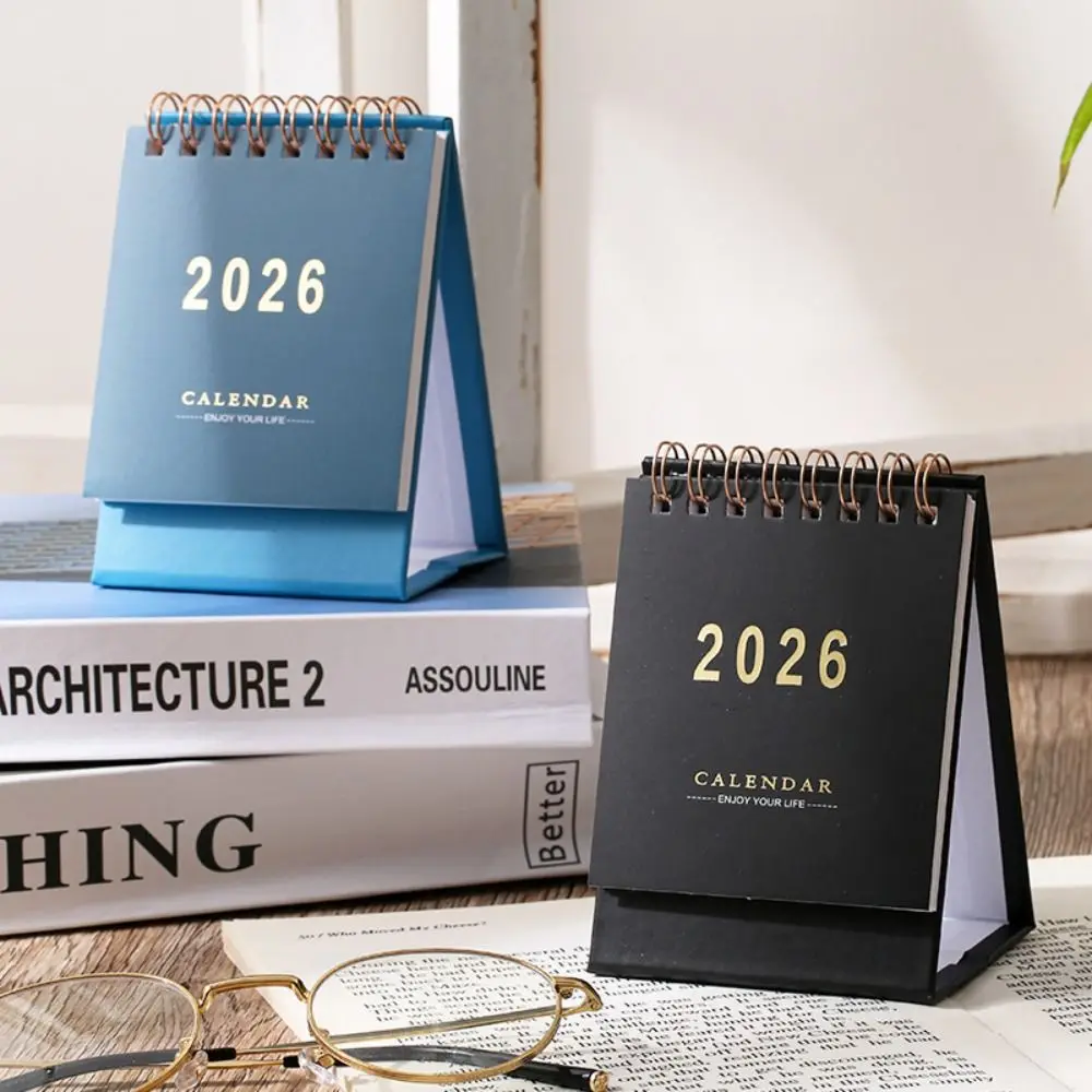 

Month Date Display 2026 Small Desk Calendar English Solid Color Horse Year Calendar Date Planner Simple Schedule Planner