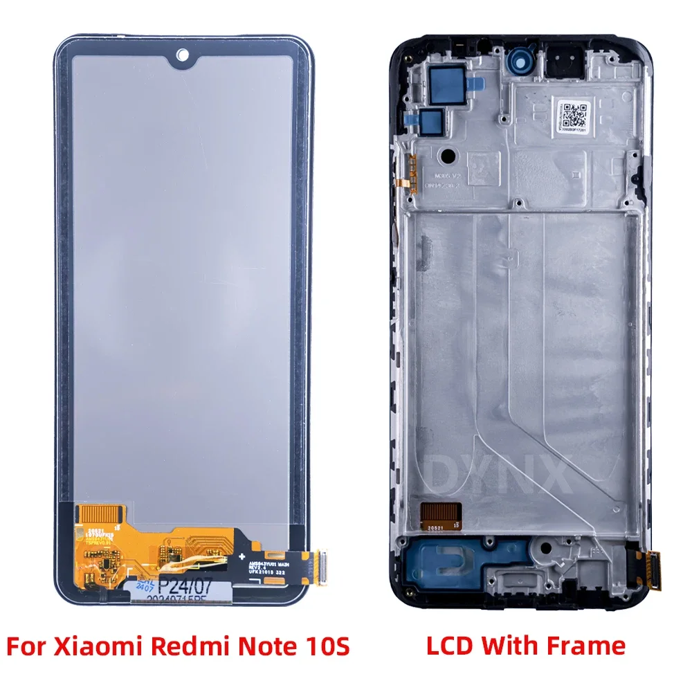 6.43“AMOLED For Xiaomi Redmi Note10S LCD Display With Frame Touch Screen Sensor Digiziter Assembly Replace For Redmi Note10S LCD