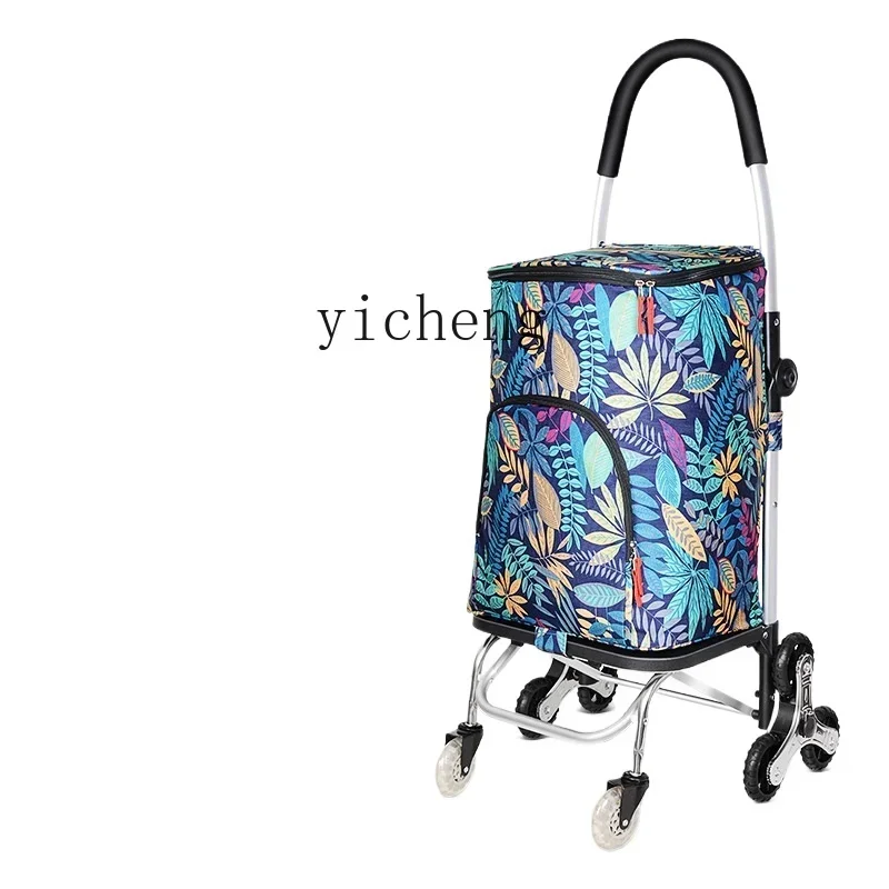 

TQH climbing stairs trolley upstairs carrying four-wheeled trolley elderly shopping cart