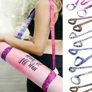 حزام حصيرة اليوغا متعدد الوظائف ، النمط البوهيمي ، مقبض دعم متين ، والذي يمكن استخدامه كحامل ، 1 قطعة أعلى 12 مبيعات لمعدات الصالة الرياضية المستعملة - رقم 6