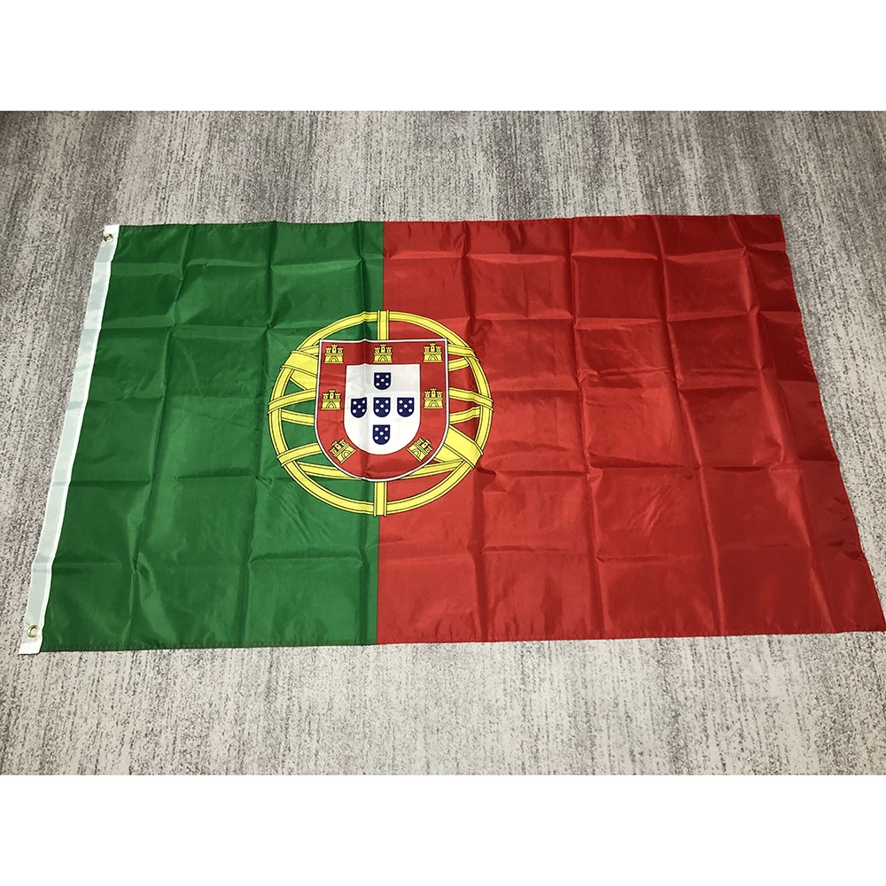 ZXZ free shipping Portugal flag 90X150cm  Hanging Polyester Fabrics Portuguese Portugal Flag For Decoration