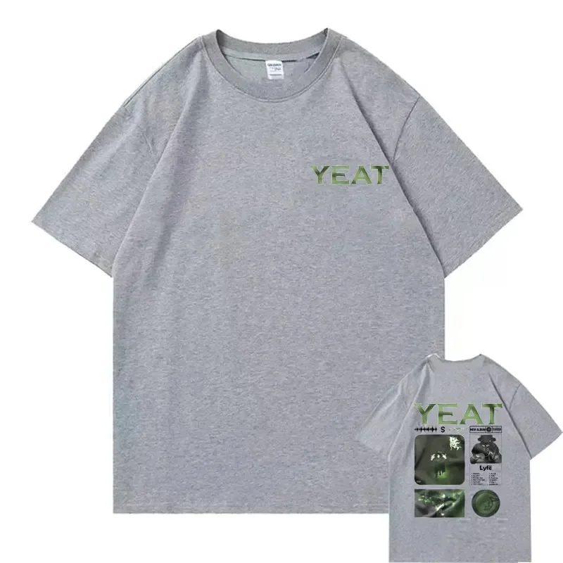 تي شيرت كبير الحجم برقبة مستديرة للرجال والنساء ، ملابس شارع فضفاضة ، مغني الراب ، طباعة ألبوم جديد ، أزياء الهيب هوب ، إصدار محدود