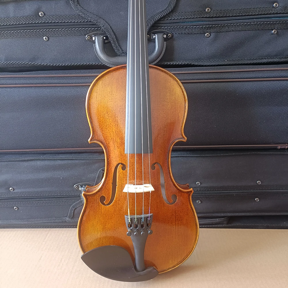 

Кленовая скрипка с рисунком тигра старше 20 лет, 4/4, копия Антонио Стрилея 1715, европейский лак с елиным маслом, профессиональная скрипка