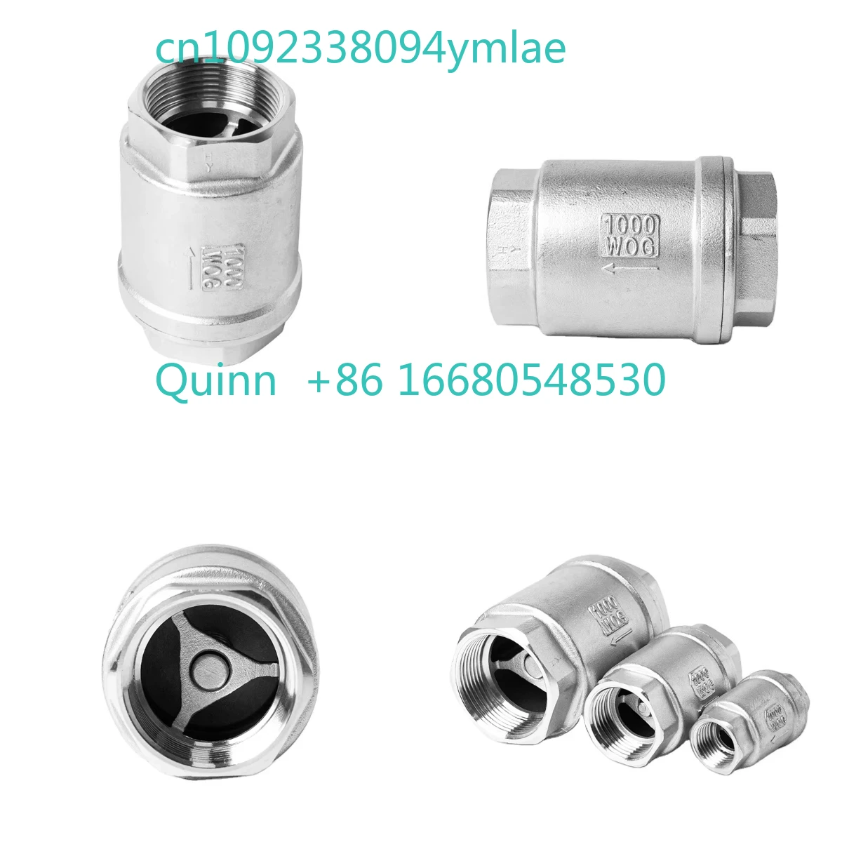 3JCNJS Stainless Steel 304 Industrial Non-Return Vertical Lift Soft Seal Threaded Ball Valve High Efficiency Manual Power Water