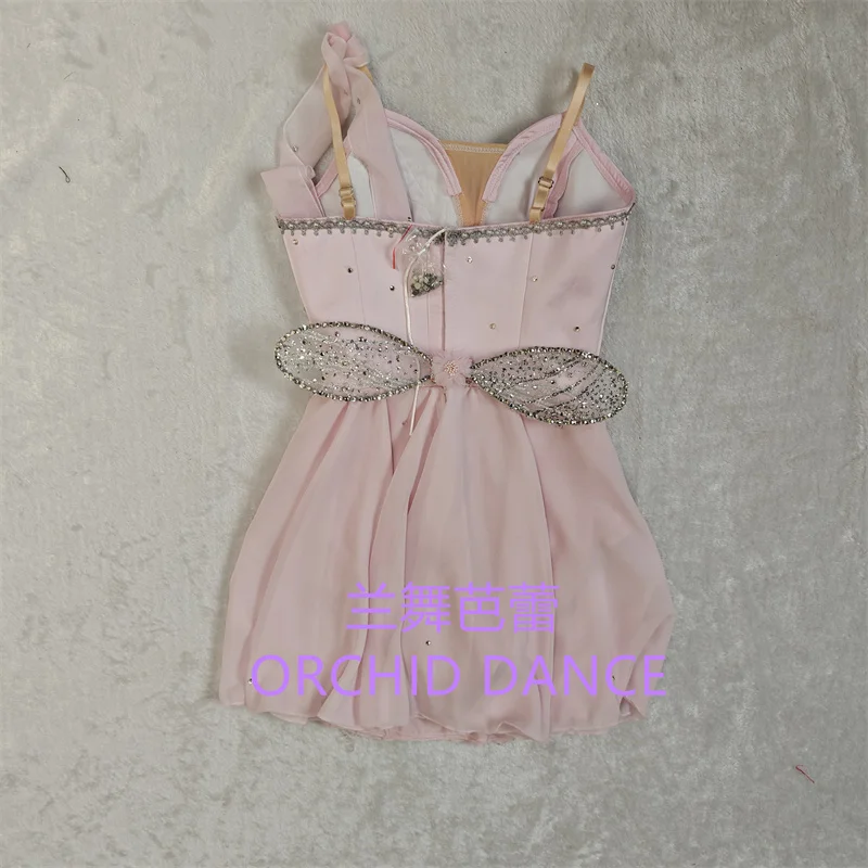 BT01718 Profesjonalne, szyte na miarę kostiumy sceniczne dla dziewcząt, różowe sukienki baletowe do występów lirycznych