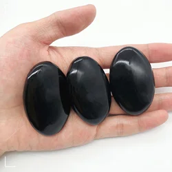 1PC Natural Obsidian Crystal Pocket Palm Stone Oval Decompression Crystal Energy Healing Home Room Decoration Gift collection