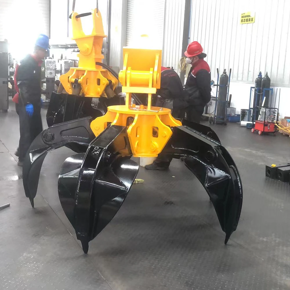 قابض خردة الحديد، حفارة دوارة هيدروليكية، خردة انتزاع هيدروليكية، قشر برتقال فولاذي للتعامل مع النفايات