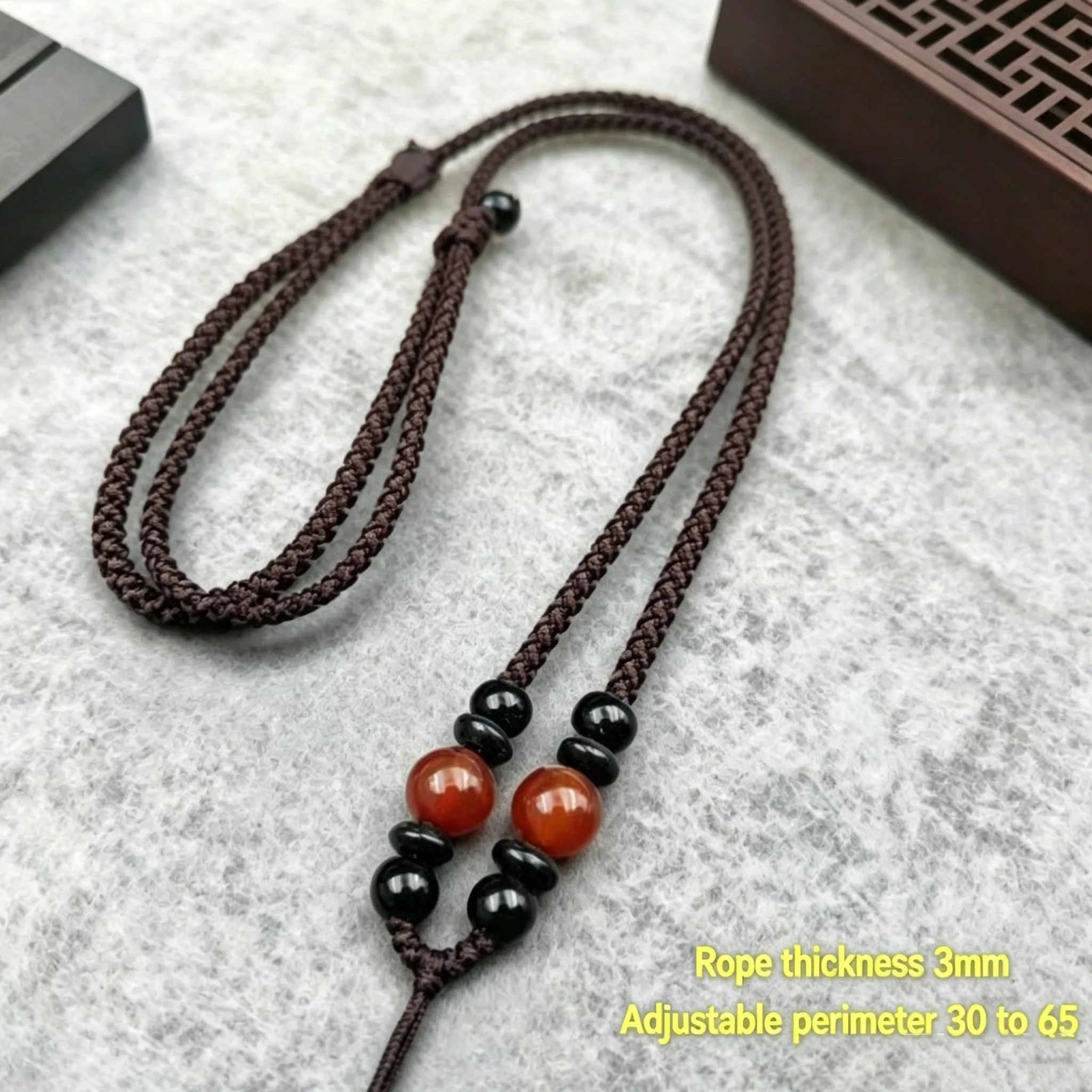 DIY Activity Pendant Hanging Rope, Agate Jade Pendant, Jade Pendant Hanging Rope, Men's and Women's Pendant Rope ecklace