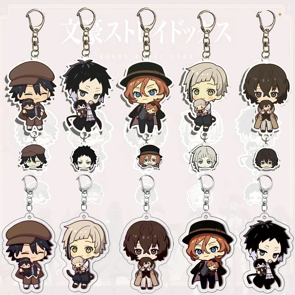 

Брелок Bungo Stray Dogs Q Version Kawaii Student Аниме Персонажи мультфильмов Дазай Осаму Аксессуары Ацуши Сумка Подвеска Декор
