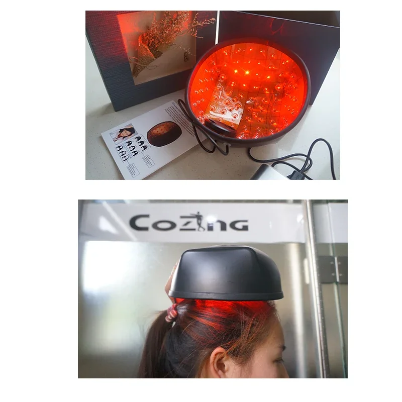 

Hair Growth Cap Red Light Laser Therapy Devices Anti Hair Loss Anxiety Stress Relief Head Pain Hat Scalp Relax Massager Helmet