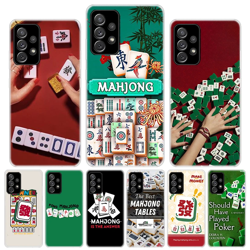 Creative Mahjong Phone Case For Samsung Galaxy A55 A54 A52 A53 A15 A14 A12 A13 A25 A24 A22 A23 A35 A34 A32 A33 A04S A02S A03S Ca