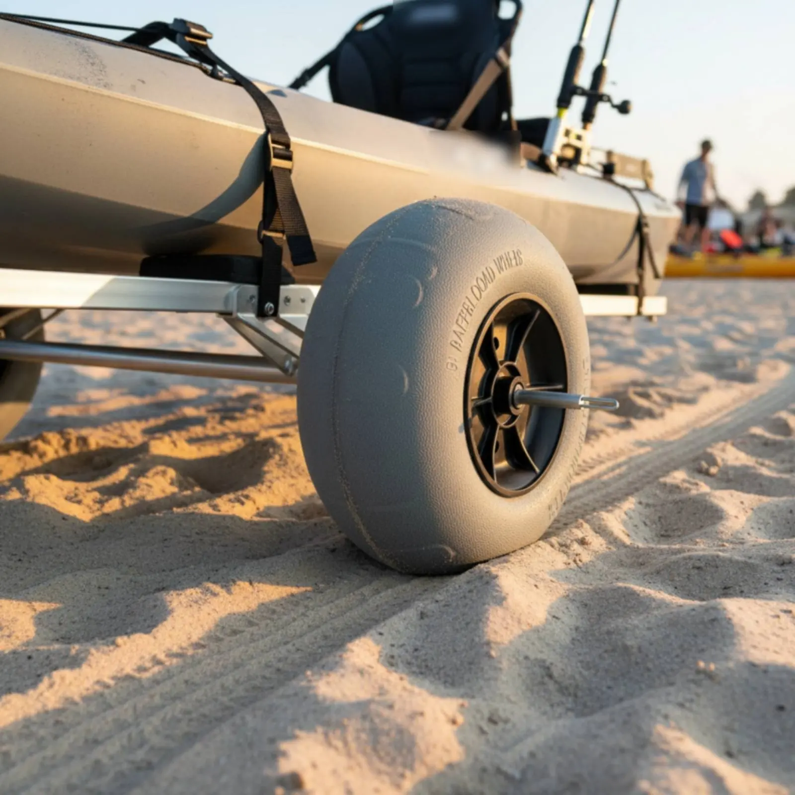 

PU Inflatable Sand Wheel Long-Lasting Kayak Hauling Carrier Beach Wheel Sand Tire Soft Terrain Grip Beach Carrier Tire