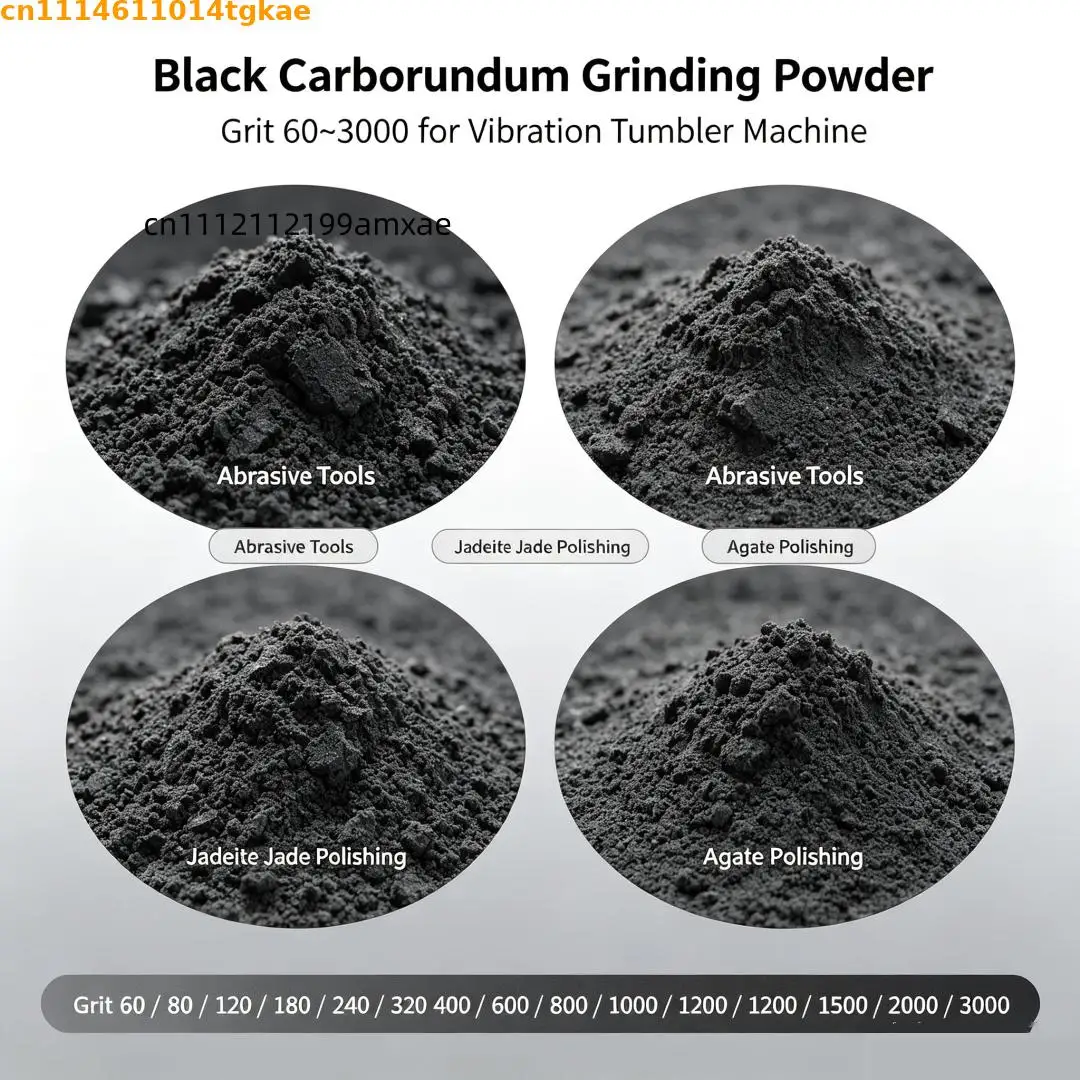 500g Black Carborundum Grinding Powder Grit60~3000 for Vibration Tumbler Machine Abrasive Tools Jadeite Jade Agate Polishing