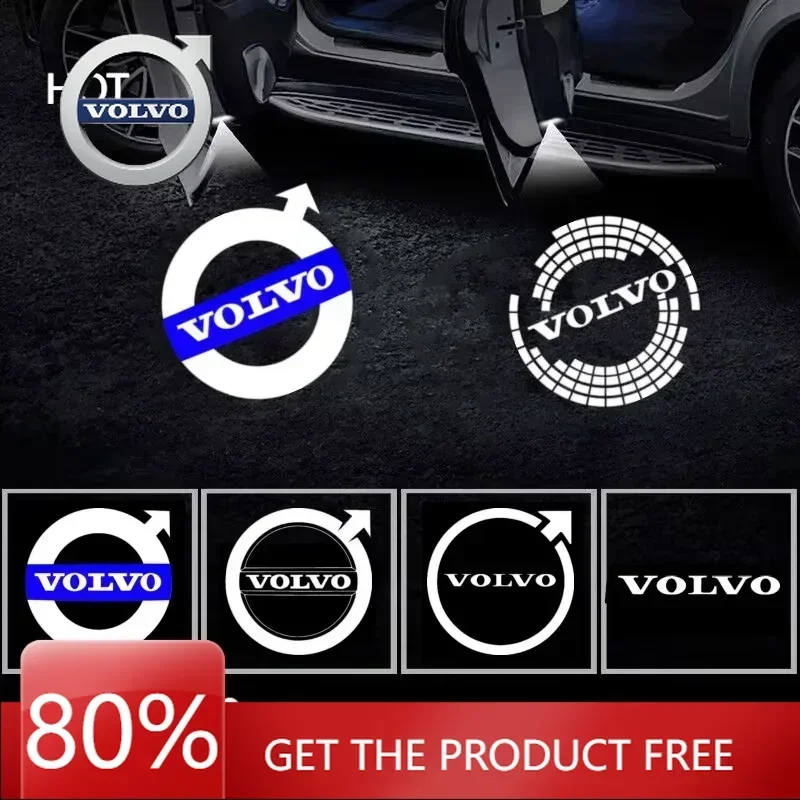 

2026 Hot For VOLVO 2PCS Car Door Emblem LED Light Welcome Lamp Wireless Laser Projector for Volvo XC40 XC90 V40 V90 V60 XC60 S80
