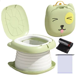 Children's folding toilet baby travel toilet portable children's potty car sealed anti-odor urinal