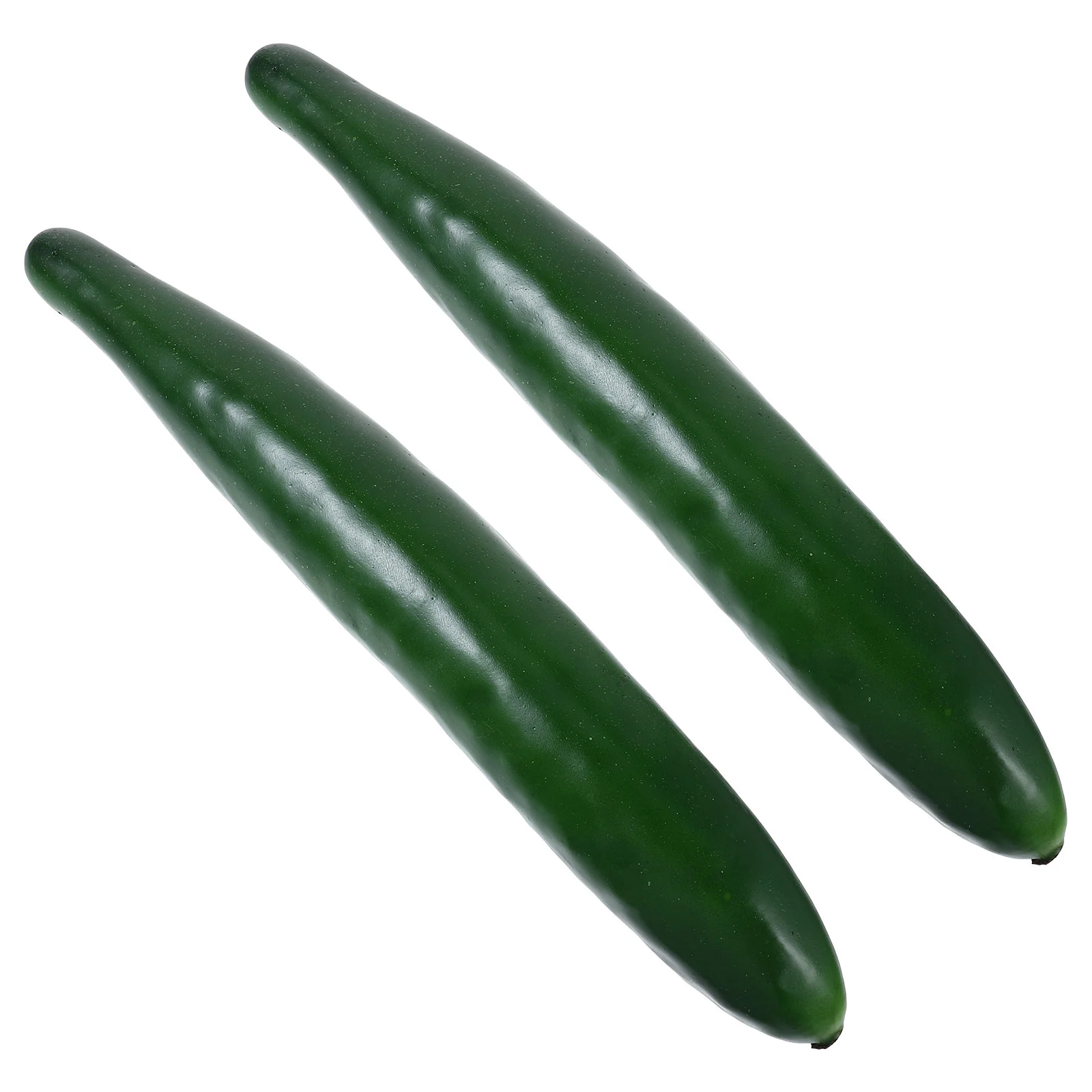 2 Pcs Simulation Foam Cucumber Vegetable Model Cabinet Decoration Green Ornaments Simulated Models Artificial Child