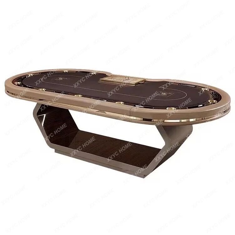 

New high-end luxury Texas poker table high-quality chips chess and card club poker table