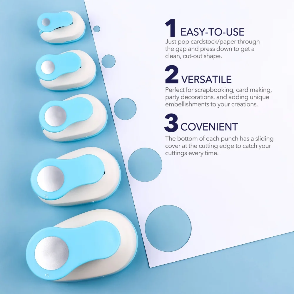 Circle Paper Cutter for Crafts - Paper Punch 3 Hole recension och pris