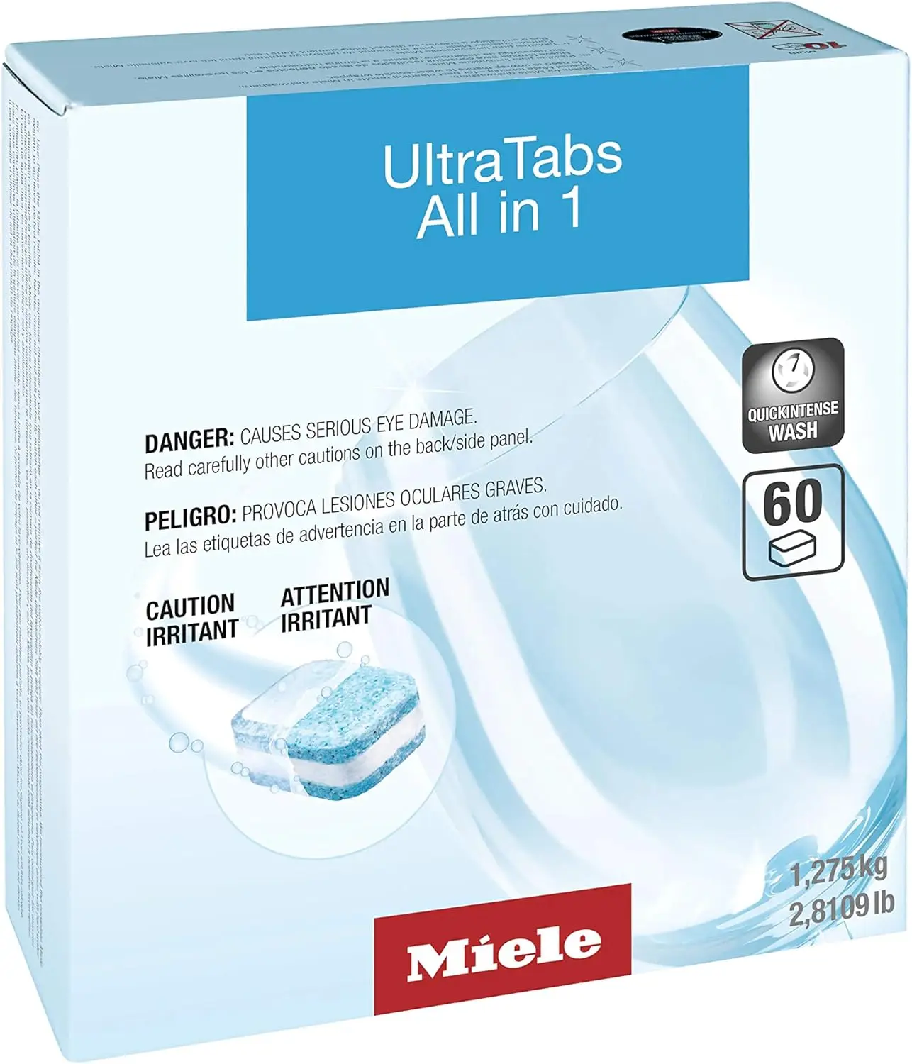 

UltraTabs HyClean Dishwasher Tablets, Phosphate-Free, Pack of 60 for Sparkling Clean Dishes