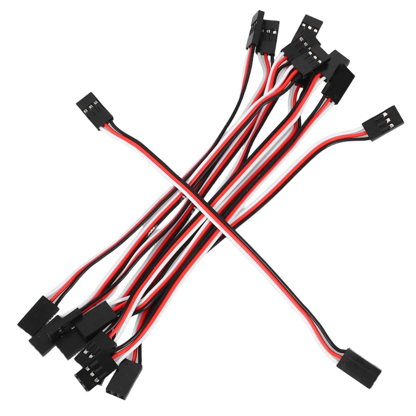 

10Pcs 10Cm Servo Extension Lead Wire Female to Female 3-Pin Jst Re for Rc Plane Car Helicopter Servo Connection Breakaway Header