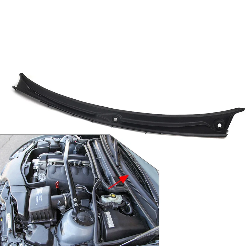 51718232894 Front Windshield Wiper Vent Cowl Grille Water Guide Plate for BMW E46 M3 323Ci 325Ci 328Ci, 330Ci Coupe 2000-2006
