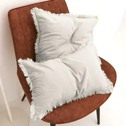 Nordic Style Cushion Cover with Tassels Decorative Pillowcase for Sofa Living Room Home Decor Solid Fundas De Cojines Zipper