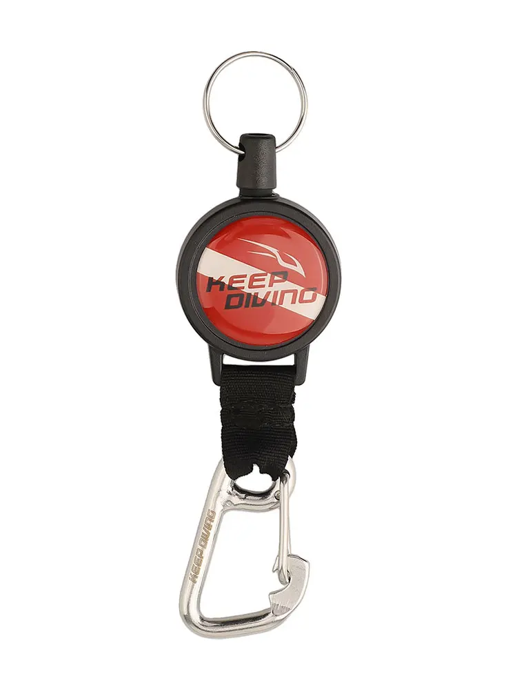 Strap Key Chain 79cm Stainless Steel + Plastic Underwater Photography Diving Gear Hook Diving Telescopic Miss Rope