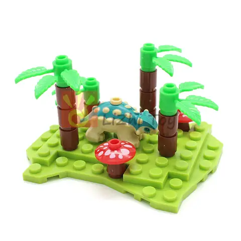 MOC 67443pb02 Dinosaur Baby Ankylosaurus  Building Blocks Zoo Pet Bricks Compatible Animal Land Marine Toys Children Gifts