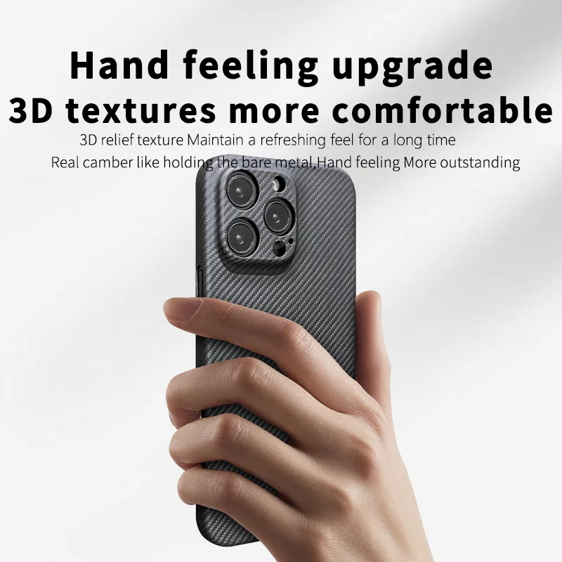 Ultra-Thin Original  Carbon Fiber Case for iPhone 16 Series  Aramid Fiber Cover for iPhone 16, 16 Pro, 16 Pro Max & 16 Plus image 4