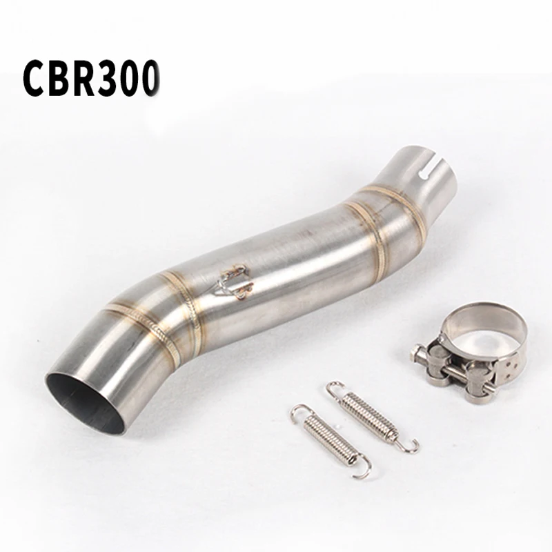 Motorcycle exhaust mid pipe connect tube For kawasaki 400 Honda CBR 500 CBR300 Hornet 600 CB600F Suzuki GSR 750