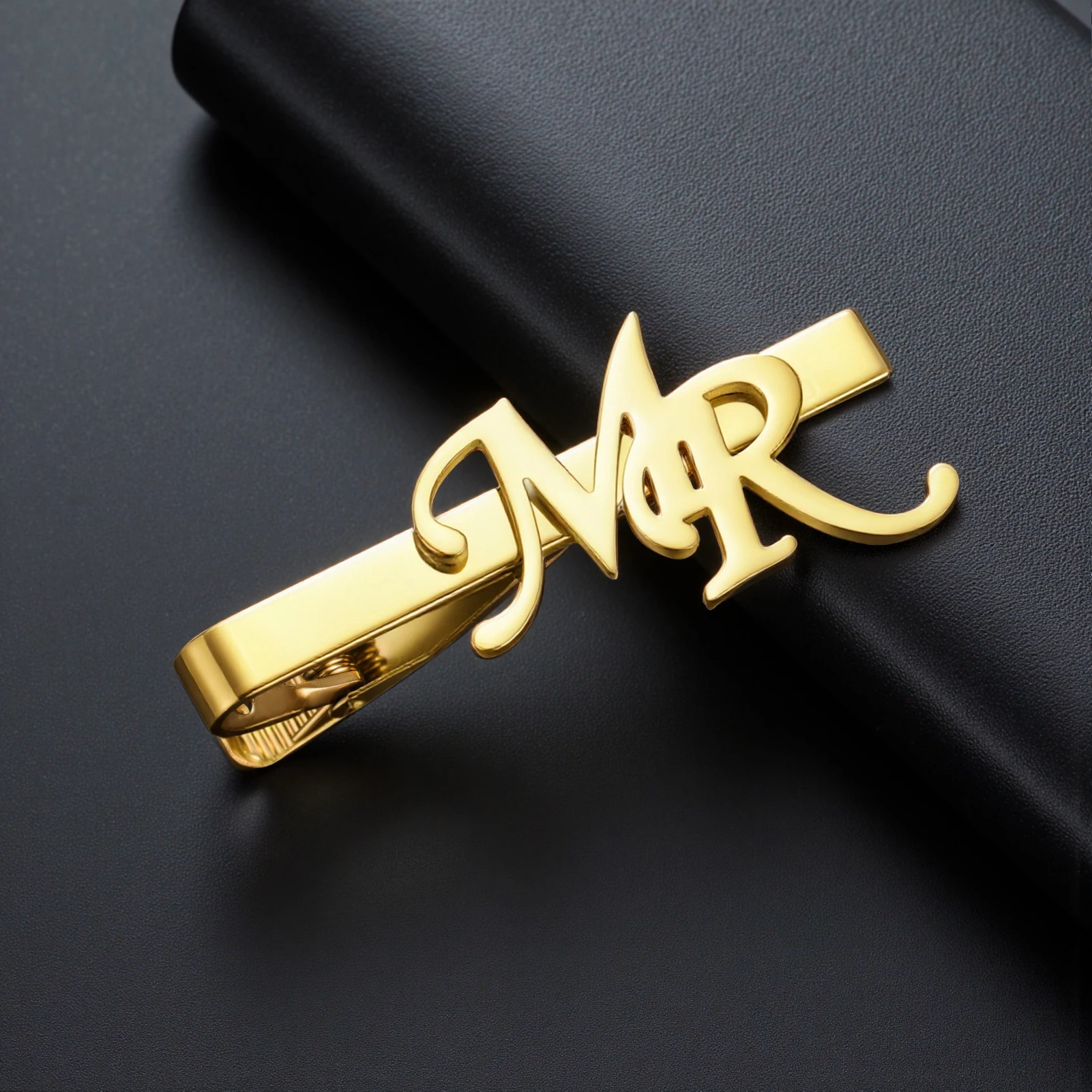 Custom Initial Tie Clip for Men Shirt Suit Stainless Steel Personalized Nameplate Tie Clip Wedding Jewelry Valentine's Day Gifts